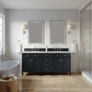 James Martin Brittany 72" Double Bathroom Vanity, Black Onyx