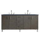James Martin Metropolitan 72" Dual Mount Double Bathroom Vanity, Silver Oak