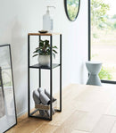 Two-Tier Display & Storage Shelf (31.5" H)  - Steel + Wood