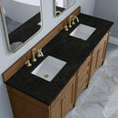 James Martin Brittany 72" Double Bathroom Vanity, Pecan