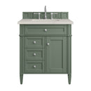 James Martin Brittany 30" Single Bathroom Vanity, Smokey Celadon
