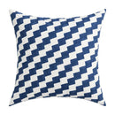 Coastal chic greek architecture cushion cover living room blue & white by Decorbites