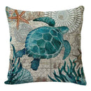 Coastal cushion cover set of 9 teal and blue living room decor by Decorbites