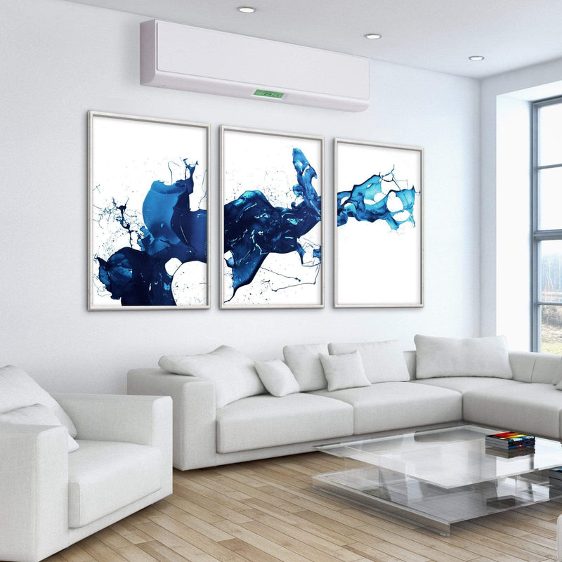 Cobalt Splash Canvas