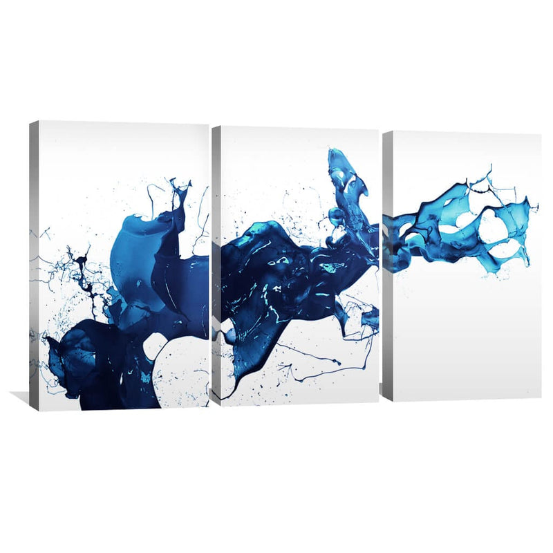 Cobalt Splash Canvas