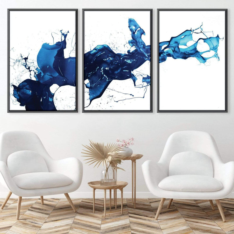 Cobalt Splash Canvas