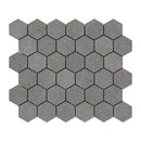 Cobblestone Dark Hexagon 2 Porcelain Mosaics 10 3/8x12