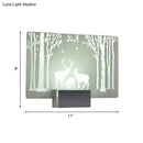 GobekUsa Coconut Tree/Elk LED Wall Mount Lamp with Aluminum Shade for Bedroom Artistry Lighting