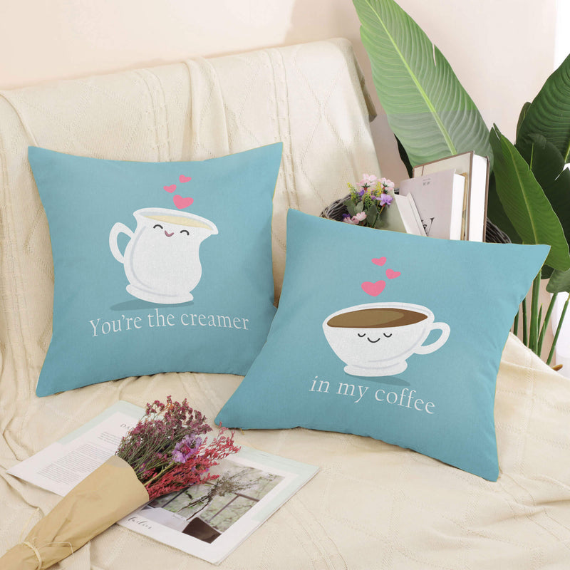 Coffee and Cream Love Cushion