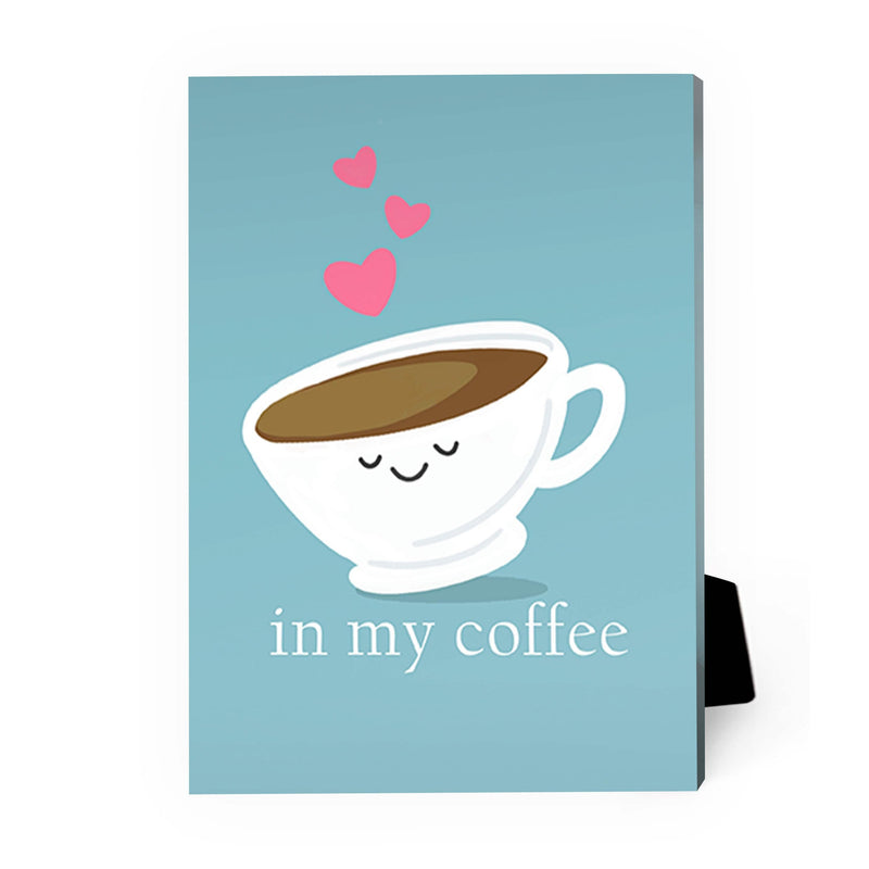 Coffee and Cream Love Desktop Canvas