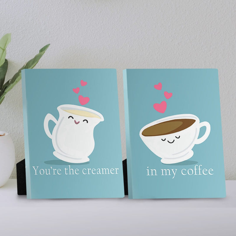 Coffee and Cream Love Desktop Canvas