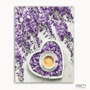 Coffee And Purple Flowers Art