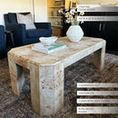 Artisan Burl Wood Coffee Table by Decor Steals