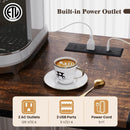 Coffee Bar Cabinet with S-Shaped Hooks and Wine Bottle Holders by LJGDeals