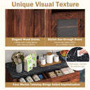 Coffee Bar Cabinet with 2 Drawers and 1 Open Compartment-Brown by LJGDeals