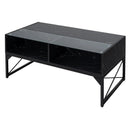 Center Table with Faux Marble and Tempered Glass Top by LJGDeals