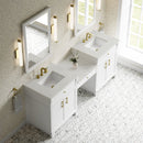 James Martin Bellshire 84" Double Bathroom Vanity, Bright White