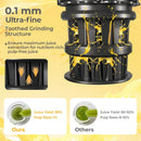 Cold Press Juicer with 5.3 Inches Feed Chute High Juice Yield and Reverse Function by LJGDeals