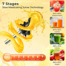 Cold Press Juicer with 5.3 Inches Feed Chute High Juice Yield and Reverse Function by LJGDeals