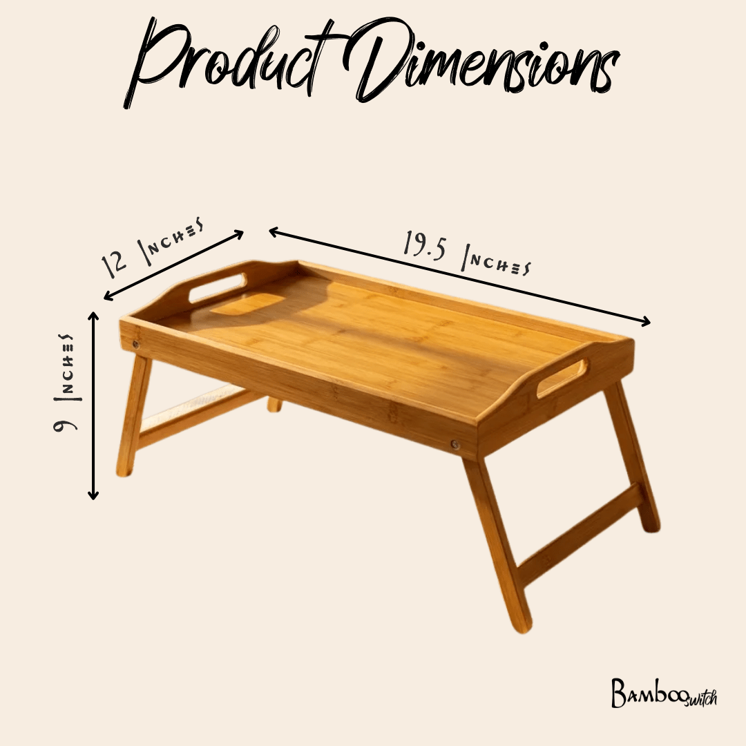Collapsible Bamboo Bed Tray, photo 5 of 5