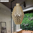 GobekUsa Colonial Copper/Gold Glass Jar Pendant - Stylish Living Room Hanging Light Fixture