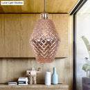 GobekUsa Colonial Copper/Gold Glass Jar Pendant - Stylish Living Room Hanging Light Fixture
