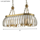 GobekUsa Gold Colonial Style Bubble Glass Pendant Ceiling Light for Kitchen with 10 Scallop Accented Heads
