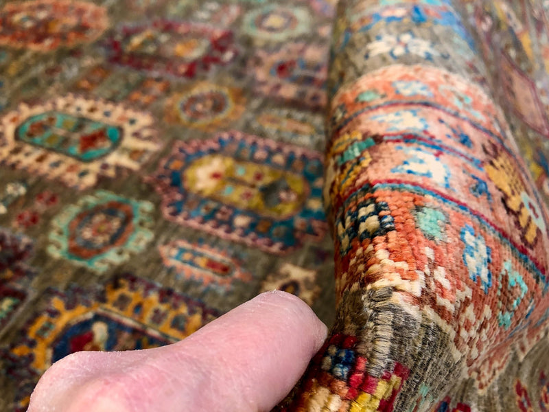 Khorjin (5'06"x7'08") camel/jewel tones, photo 10 of 10