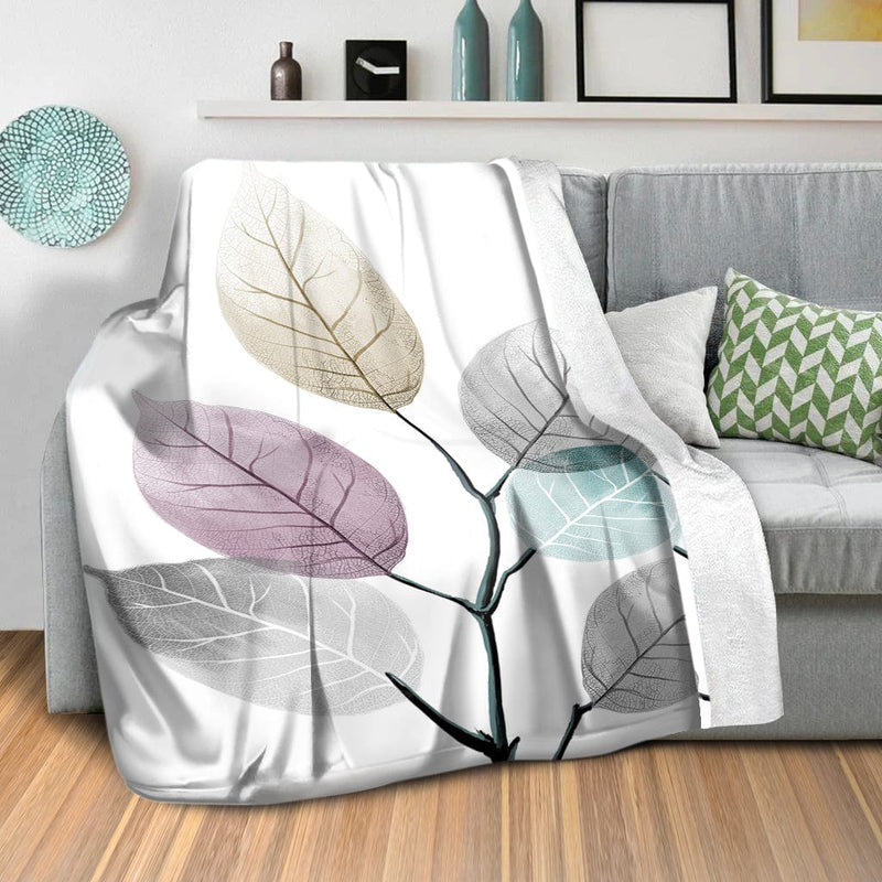 Color Splash Leaf B Blanket