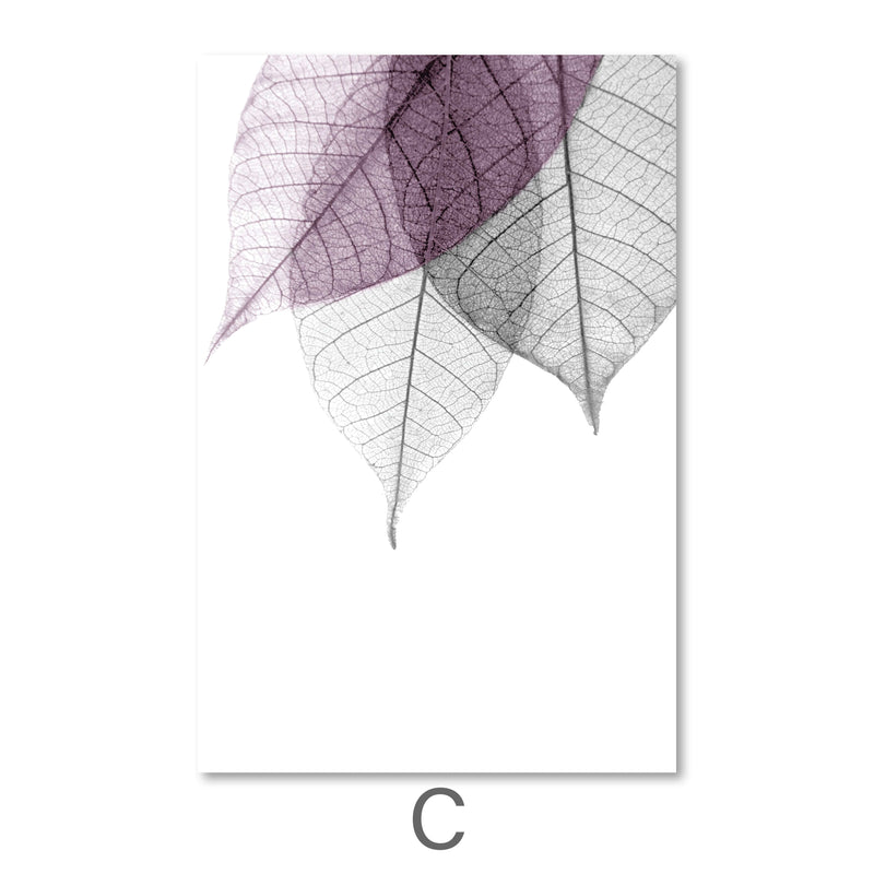 Color Splash Leaf Canvas