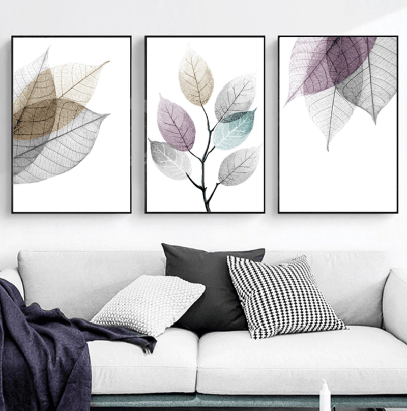 Color Splash Leaf Canvas