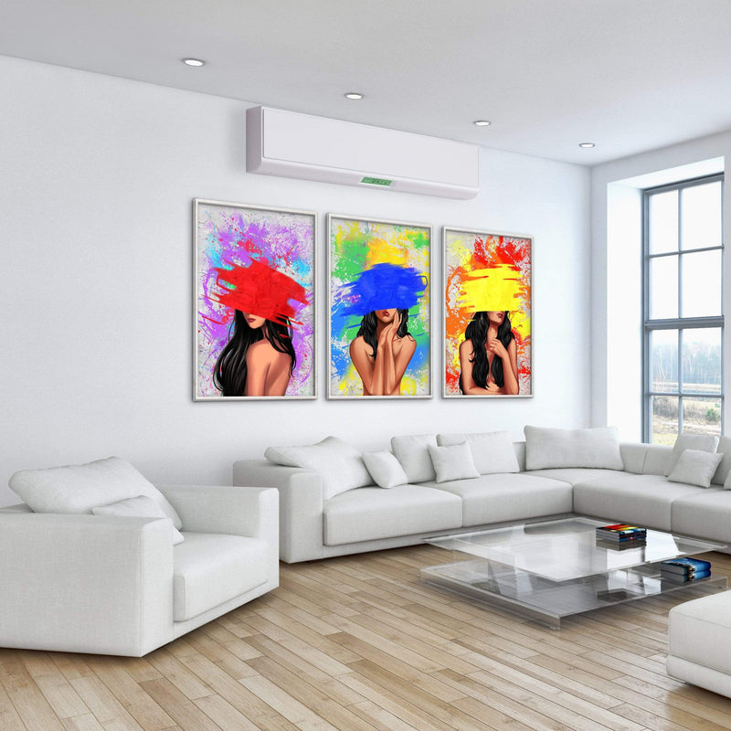 Color Splash Woman Canvas