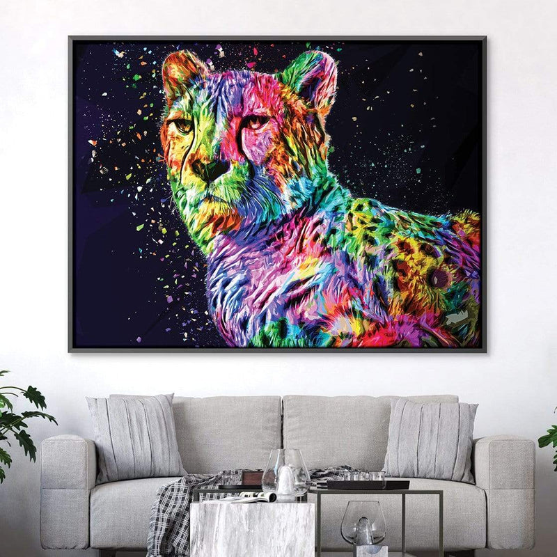 Colored Leopard Canvas