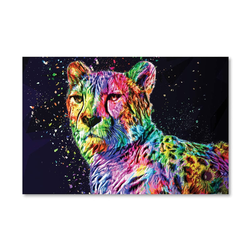 Colored Leopard Canvas