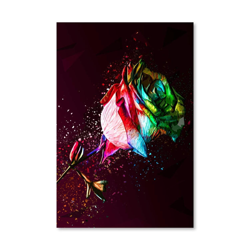 Colored Rose Canvas