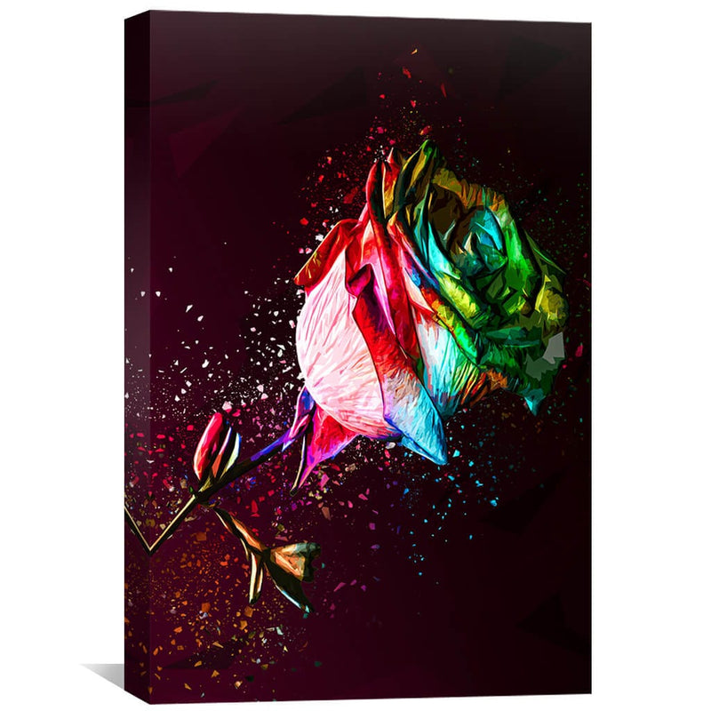 Colored Rose Canvas