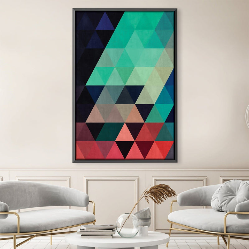 Colored Triangles 4 Canvas