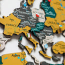 3D Wooden World Map Country