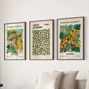 Flower Market, Kusama Art Prints. Modern Tropical Wall Decor by Wall Art Set