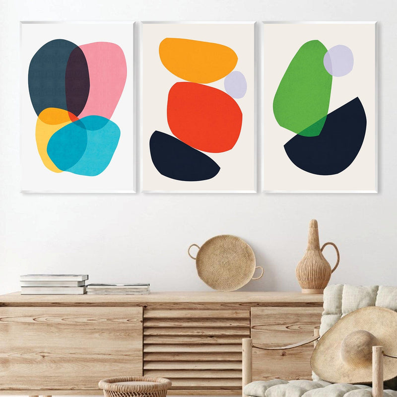 Colorful Abstract Shapes Canvas