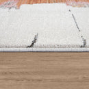 Colorful Area Rug Modern Art 3D Effect Cream, Blue, Yellow