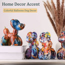 Colorful balloon dog statue – living room glossy art decor by Decorbites