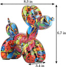 Colorful balloon dog statue – living room glossy art decor by Decorbites