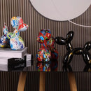 Colorful balloon dog statue – living room glossy art decor by Decorbites