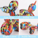 Colorful balloon dog statue – living room glossy art decor by Decorbites