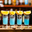 Colorful bullet cocktail glass set of 6 for the kitchen tray by Decorbites