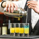 Colorful bullet cocktail glass set of 6 for the kitchen tray by Decorbites