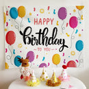 Colorful cartoon animal birthday wall tapestry bedroom backdrop by Decorbites