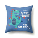 Colorful cartoon dino baby pillowcase bedroom cushion cover by Decorbites