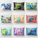 Colorful cartoon dinosaur pillowcase kids bedroom decor by Decorbites